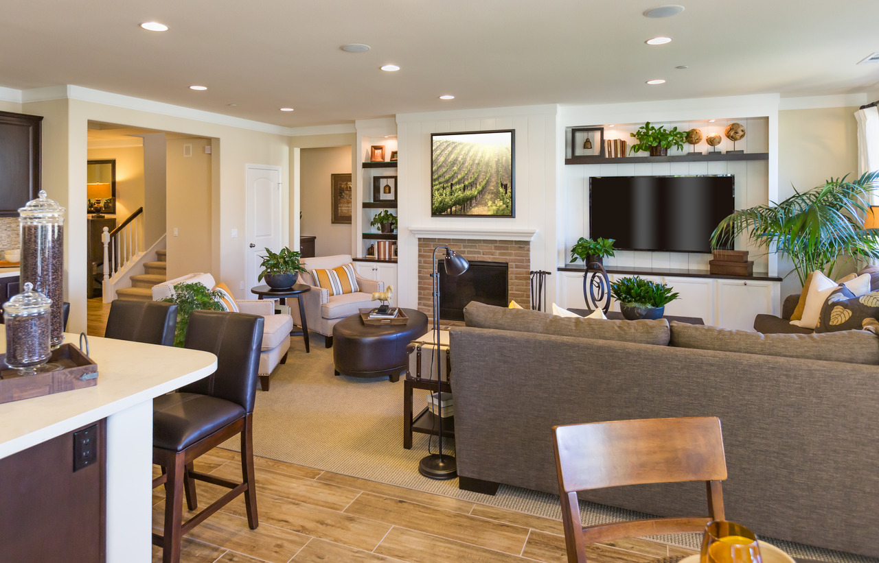 beautiful open concept interior living room