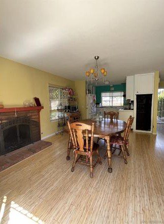 Before living room and kitchen area Del Cerro San Diego 92120 fireplace demo