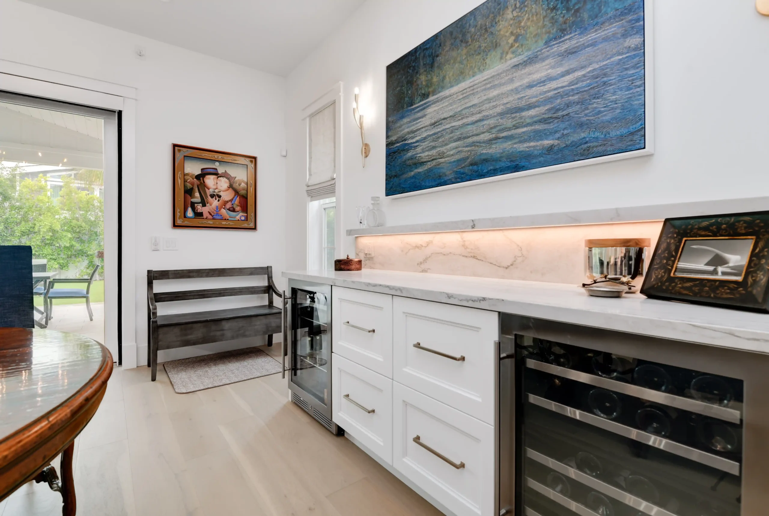 Design-Build Contractor Solana Beach — Custom Kitchen with Wine Fridge